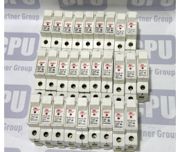 Тримач запобіжника TDECN RT18-32X (10x38) на DIN-рейку з індикатором, 32A, 500V Тримач запобіжника TDECN RT18-32X (10x38) на DIN-рейку з індикатором, 32A, 500V