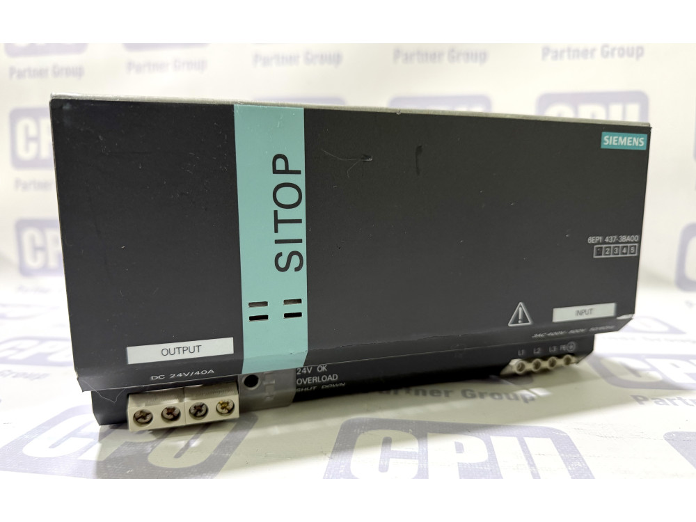 Блок живлення Siemens SITOP power 40 (24V 40A) 6EP1437-3BA00 6EP1437-3BA00 | Siemens - Зображення 1