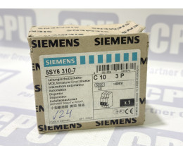 Автоматичний вимикач Siemens 5SY6310-7 (3P, 10A, характеристика C, 6кА) Автоматичний вимикач Siemens 5SY6310-7 (3P, 10A, характеристика C, 6кА)