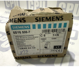 Автоматичний вимикач Siemens 5SY6506-7 (C6, 1P+N, 6kA) Автоматичний вимикач Siemens 5SY6506-7 (C6, 1P+N, 6kA)