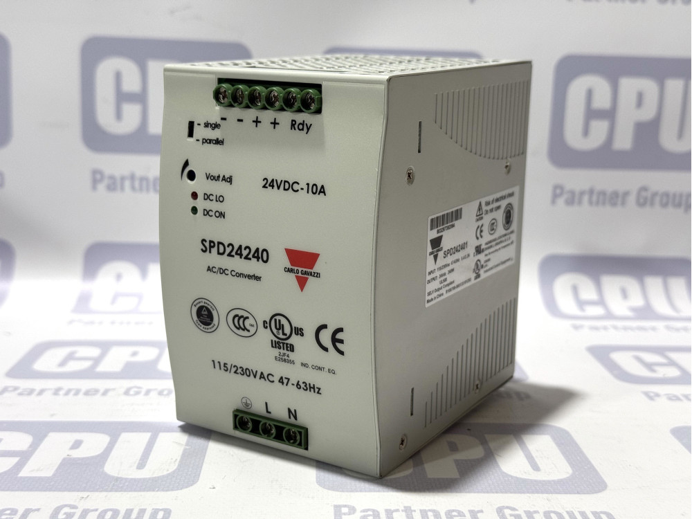 Carlo Gavazzi SPD242401 Industrial DIN rail power supply 115-230V/24VDC-10A, №1 SPD242401 | Carlo Gavazzi - Зображення 1