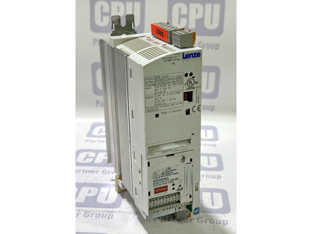 Lenze 8200 vector 0.75 кВт E82EV751_2C перетворювач частоти E82EV751_2C | Lenze - Зображення 1