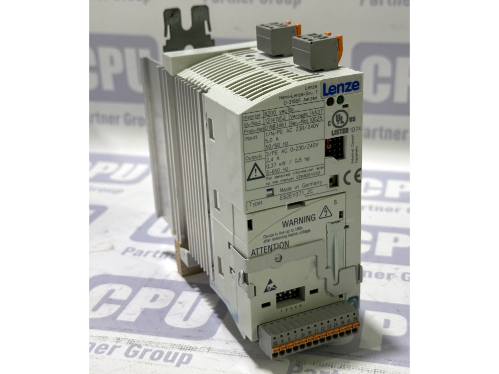 Lenze 8200 vector 0.37 кВт 230В E82EV371_2C частотний перетворювач E82EV371_2C | Lenze - Зображення 1