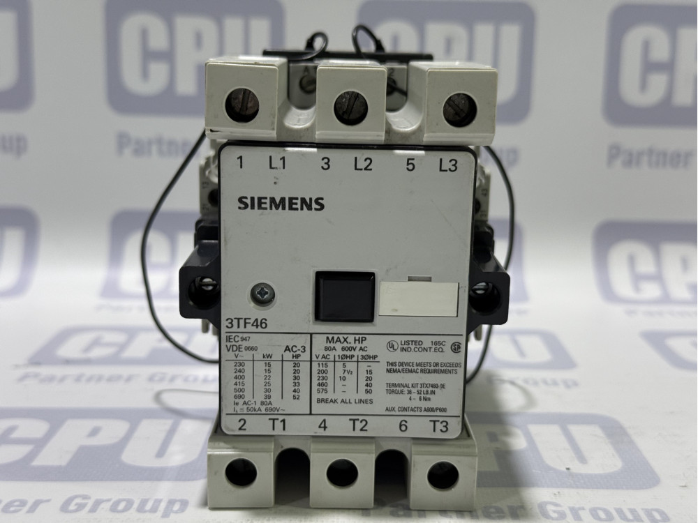 SIEMENS 3TF46 3TF4622-0AN2 Contactor 1 pcs 3TF4622-0AN2 | Siemens - Зображення 1