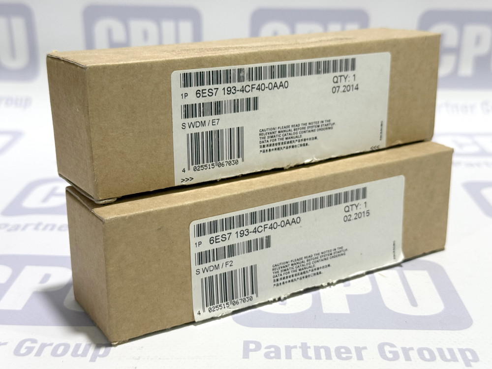 Термінальний модуль Siemens SIMATIC DP 6ES7 193-4CF40-0AA0 (TM-E30S46-A1) для ET 200S. Лот 2 шт 6ES7193-4CF40-0AA0 | Siemens - Зображення 1