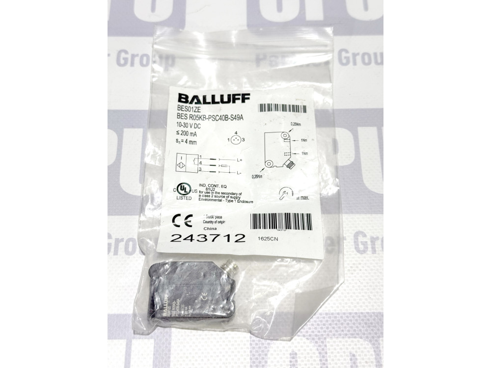 Індуктивний датчик Balluff BES R05KB-PSC40B-S49A BES01ZE прямокутний BeS01ZE | BALLUFF - Зображення 1