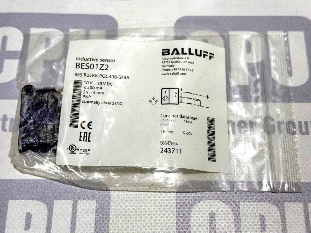 Індуктивний датчик Balluff BES01Z2 BES R05KB-POC40B-S49A BeS01Z2 | BALLUFF - Зображення 1