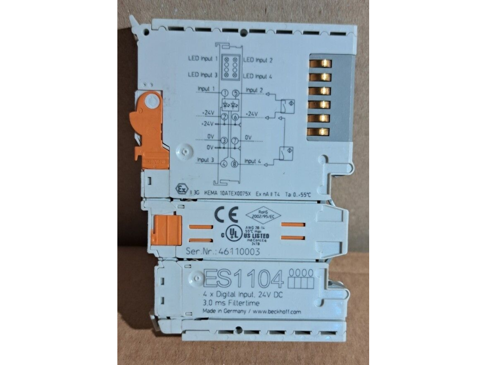 BECKHOFF ES1104 EtherCAT Terminal 1 PCS #AD1612# ES1104 | Beckhoff - Зображення 1