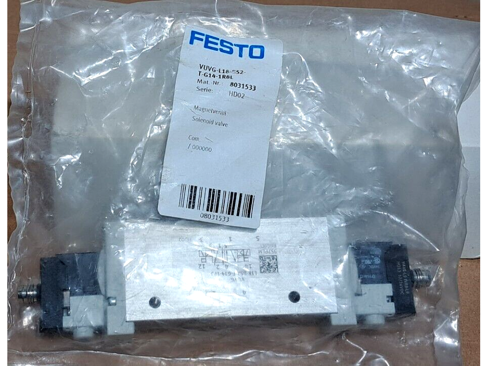 Festo VUVG-L-18-B52-T-G14-1R8L solenoid valve 1 PCS #AD1612# VUVG-L-18-B52-T-G14-1R8L | Festo - Зображення 1