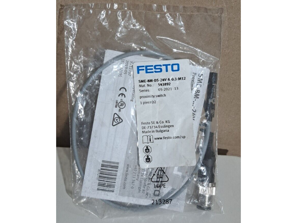 Festo SME-8M-DS-24V-K0,3-M12 1 PCS #AD1612# SME-8M-DS-24V-K0,3-M12 | Festo - Зображення 1