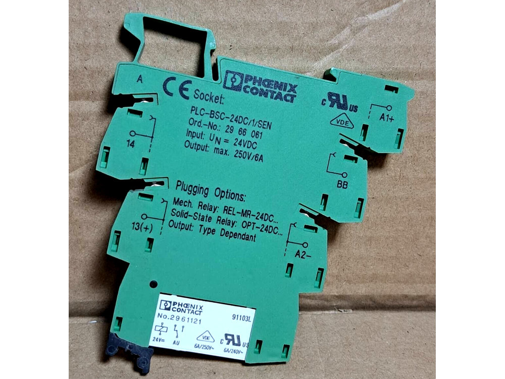 PHOENIX CONTACT PLC-BSC-24DC/1/SEN Relay base 1 LOT #G1362# PLC-BSC-24DC/1/SEN | Phoenix Contact - Зображення 1