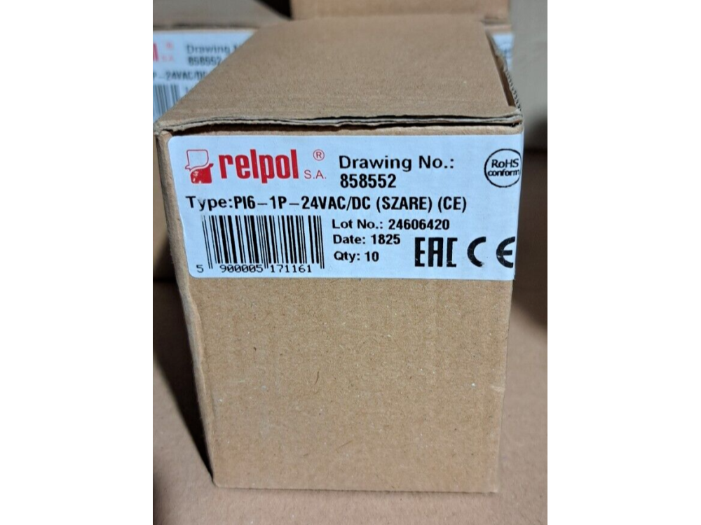 RELPOL PI6-1P-24VAC/DC Interface relays 1 PCS #AK4794# PI6-1P-24VAC/DC | Relpol - Зображення 1