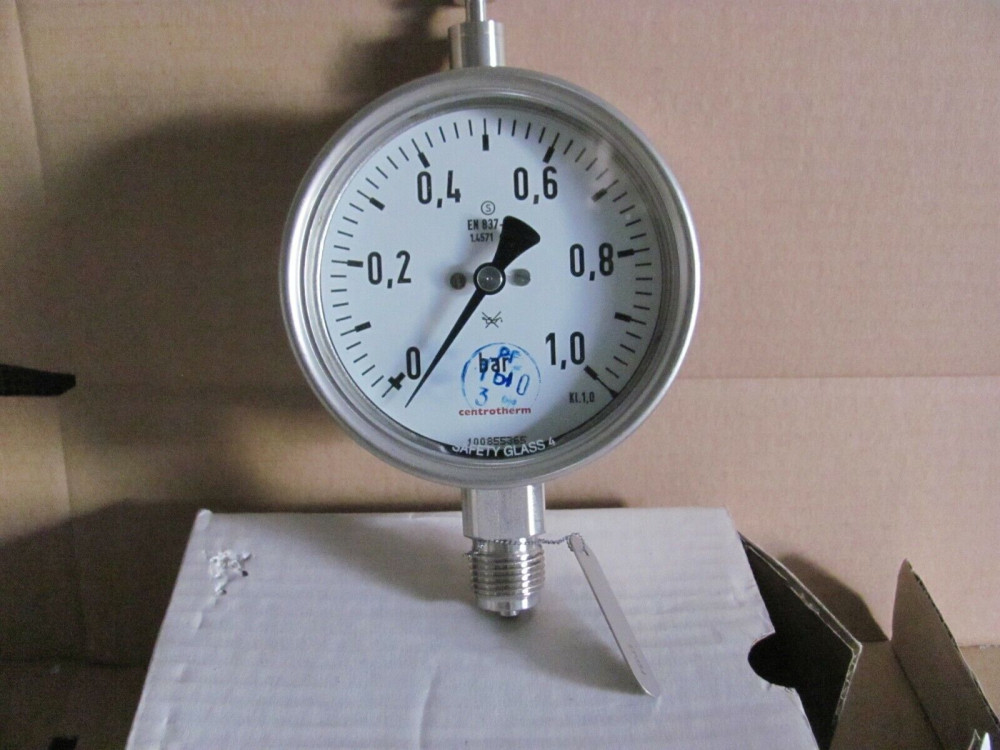 Rohrfeder-manometer G1/2 1.4571 0-1 bar EN 837 (1 PC) EN 837 | Unbranded - Зображення 1