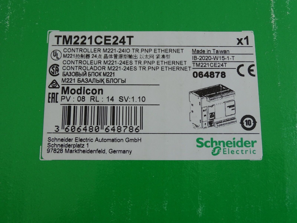 Schneider Electric TM221CE24T Modicon Logic Controller 1 pcs TM221CE24T | Schneider Electric - Зображення 1