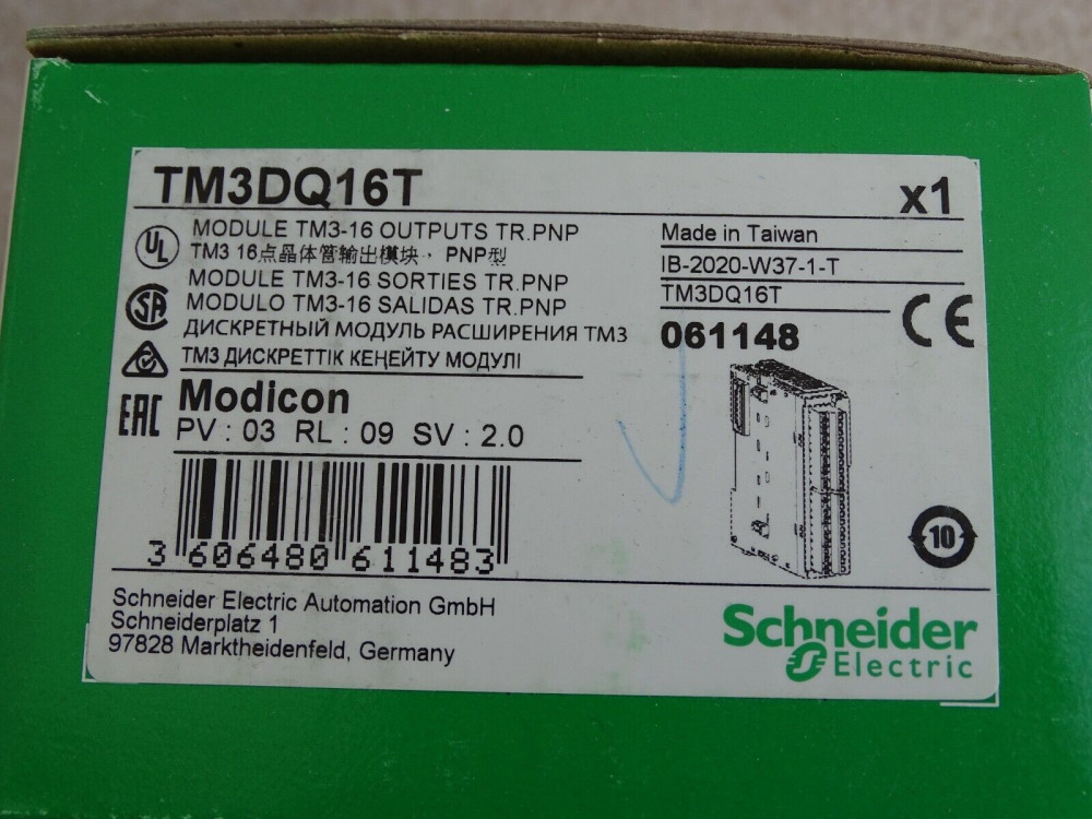 Schneider Electric TM3DQ16T Discrete module Modicon 061148 1 pcs TM3DQ16T | Schneider Electric - Зображення 1