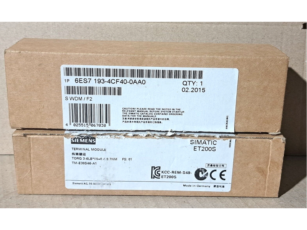Siemens 6ES71934CF400AA0 terminal module 1 LOT #AD1612# 6ES7193-4CF40-0AA0 | Siemens - Зображення 1