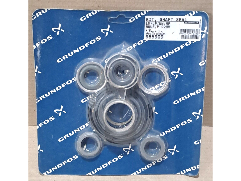 Grundfos Kit, Shaft Seal LM/LP/NM/NP RUUE/V 22MM 985909 1 pcs 985909 | Grundfos - Зображення 1