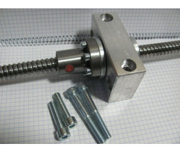 Fixture, for ball screw 1605, 1610 for rotation with a nut CNC