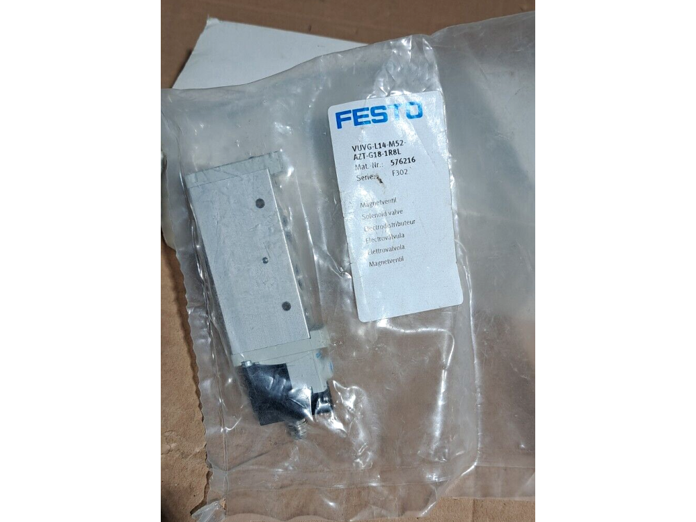 Festo VUVG- L-14-M52-АZT-G18-1R8L solenoid valve 1 PCS #AD1612# VUVG- L-14-M52-АZT-G18-1R8L | Festo - Зображення 1