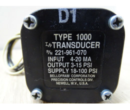 Bellofram Type 1000 TRANSDUCER 221-961-070 Transducer 1 PCS #D7809#
