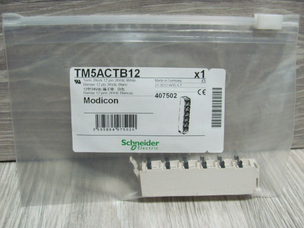 Schneider Electric TM5ACTB12 407502 Modicon Terminal block 12-PIN 1 pcs TM5ACTB12 | Schneider Electric - Зображення 1