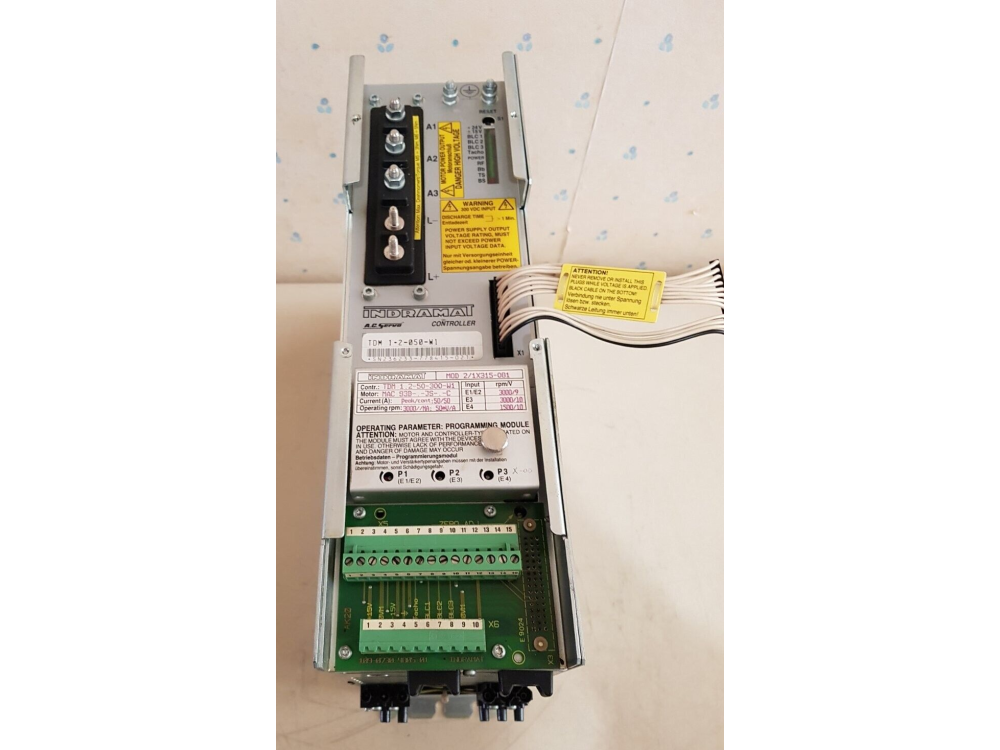 Indramat TDM 1.2-050-W1 AS Servo Controller + MOD 2/1X315-081 BD7809 1 pcs TDM 1.2-050-W1 | Indramat - Зображення 1