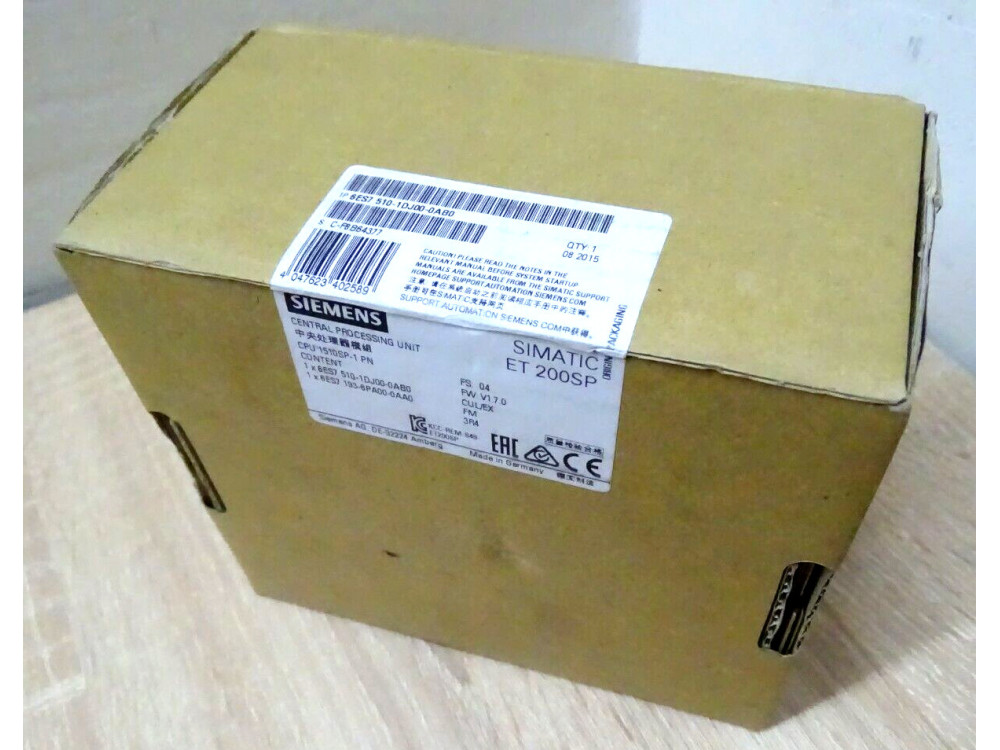 Siemens Simatic S7 CPU 1510SP 6ES7510-1DJ00-0AB0 (1PCS) 6ES7510-1DJ00-0AB0 | Siemens - Зображення 1