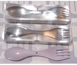 Mold, hand held thermoplastic plastic, Plastic Injection Spoon-fork