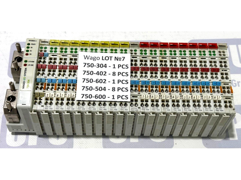 1 LOT- 19 pcs Wago 750-304 Fieldbus Coupler INTERBUS #BD7809/7# 750-304 | Wago - Зображення 1