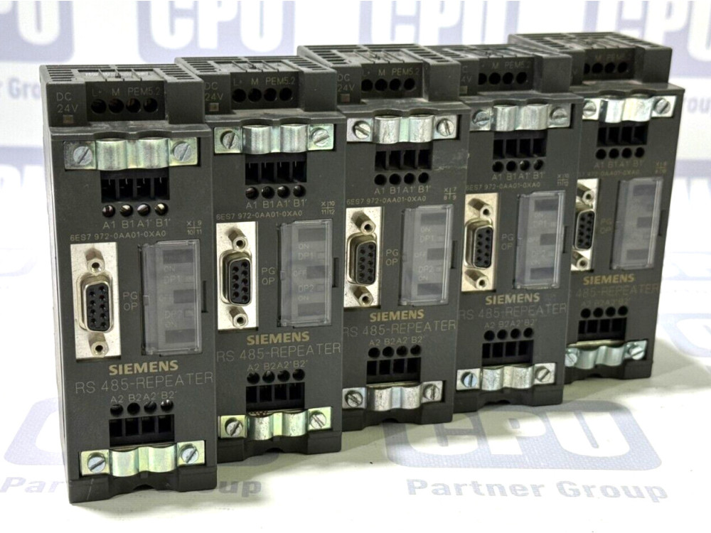 Siemens RS485 6ES7972-0AA01-0XA0 Repeater SIMATIC lot - 5 pcs 6ES7972-0AA01-0XA0 | Siemens - Зображення 1
