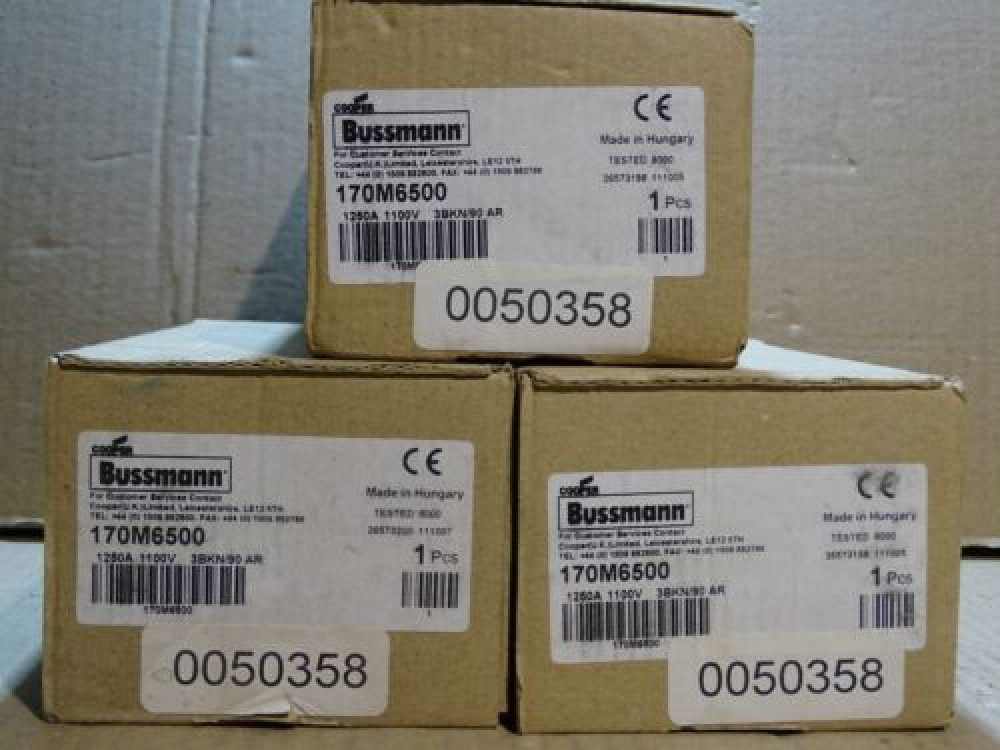 BUSSMANN 170M6500 1250 A ( 1 LOT ) 170M6500 | Bussmann - Зображення 1