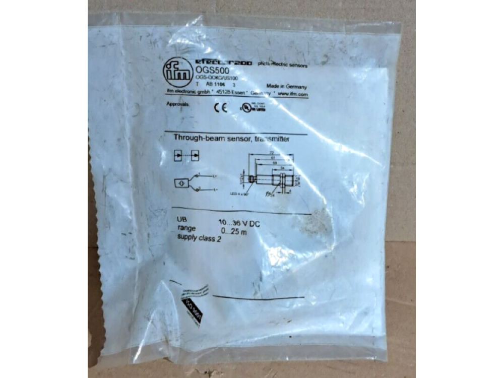 IFM OGS500 OGS-OOKG/US100 Through-beam sensor transmitter 1 PCS#AD1612# OGS500 | Ifm Electronic - Зображення 1