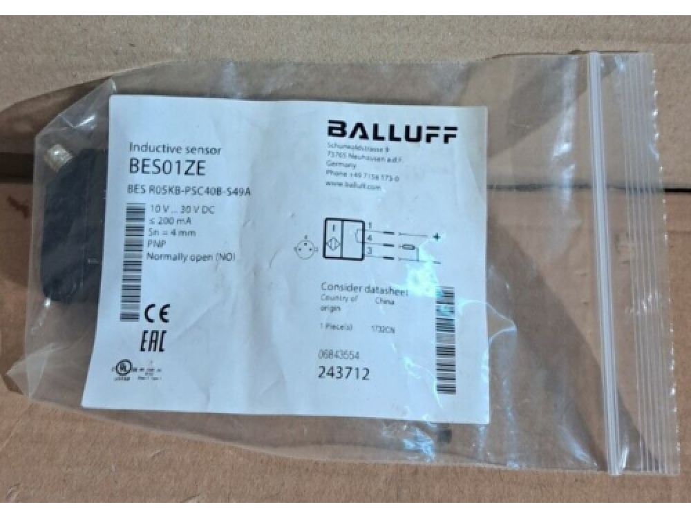 Balluff BeS01ZE BES R05KB-PSC40B-S49A Inductive standard sensors 1 PCS #AD1612# BeS01ZE | BALLUFF - Зображення 1