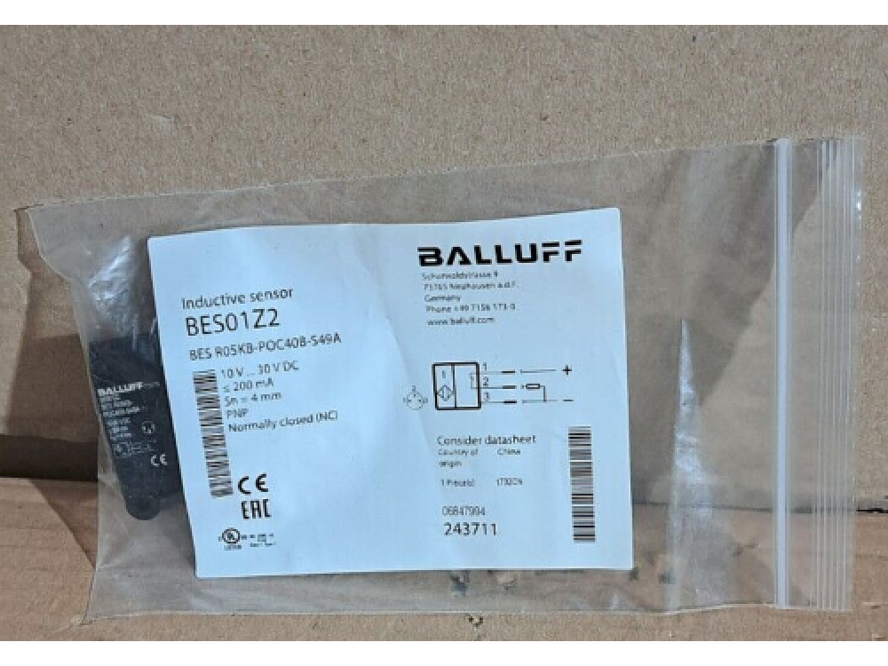Balluff BeS01Z2 BES R05KB-POC40B-S49A Inductive standard sensors 1 PCS #AD1612# BeS01Z2 | BALLUFF - Зображення 1